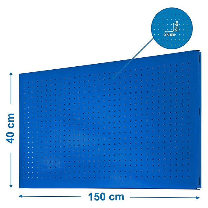 Simonrack Simonwork Panel perforado (An x Al: 40 x 150 cm, Azul)