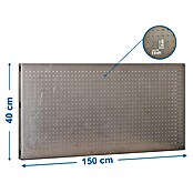 Simonrack Simonwork Panel perforado (An x Al: 40 x 150 cm, Plateado)
