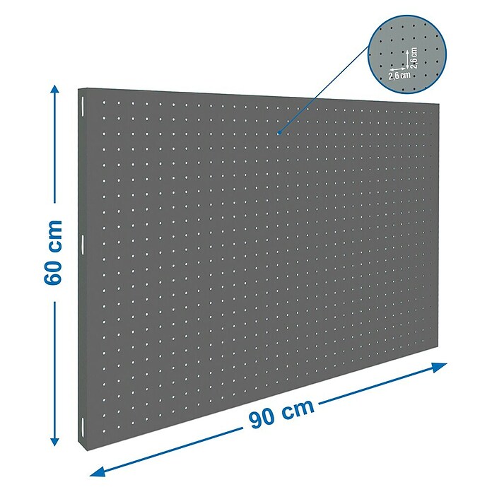 Simonrack Simonwork Panel perforado (An x Al: 60 x 90 cm, Gris)