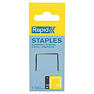 Rapid Grapa de alambre fino Tipo 13 (Largo: 10 mm, Anchura parte trasera: 10,6 mm, 1.100 ud.)