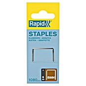 Rapid Grapa de alambre fino Tipo BMN (6 mm, Anchura parte trasera: 11,2 mm, 1.080 uds.)