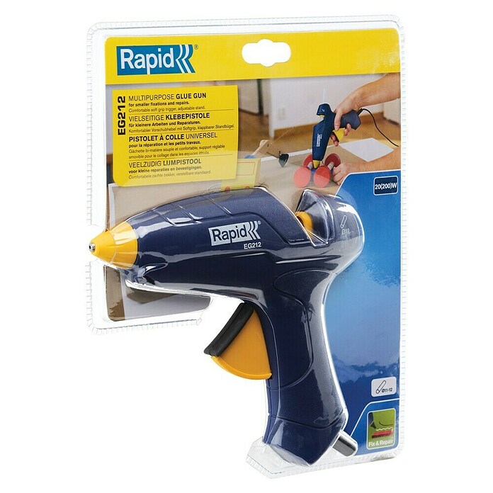 Rapid Pistola termoencoladora EG212 (Diámetro cartucho de cola: 12 mm, 20 W)