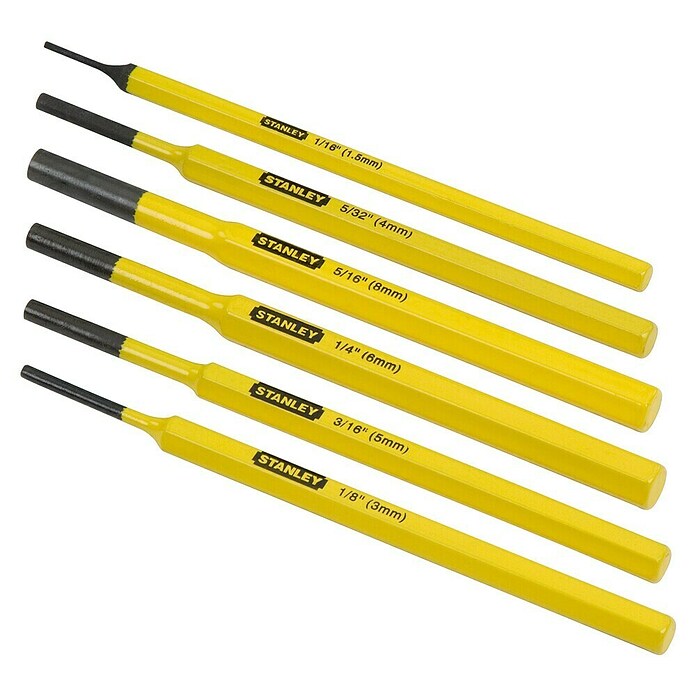 Stanley Juego de cinceles y punzones (Largo: 19,8 cm)