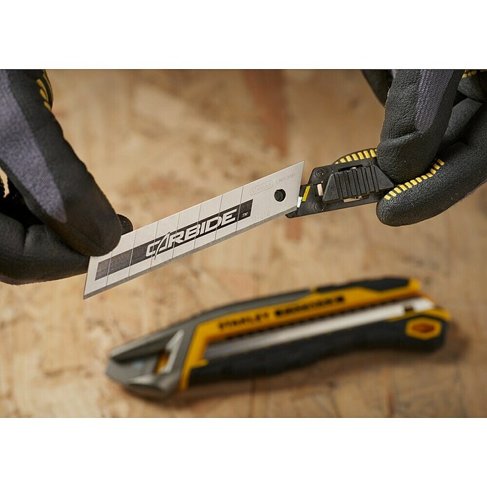 Stanley Cuchilla segmentada Carbide (Anchura de hoja: 18 mm, 10 uds.)