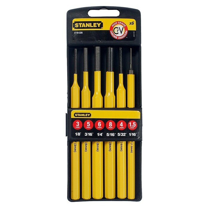 Stanley Juego de cinceles y punzones (Largo: 19,8 cm)