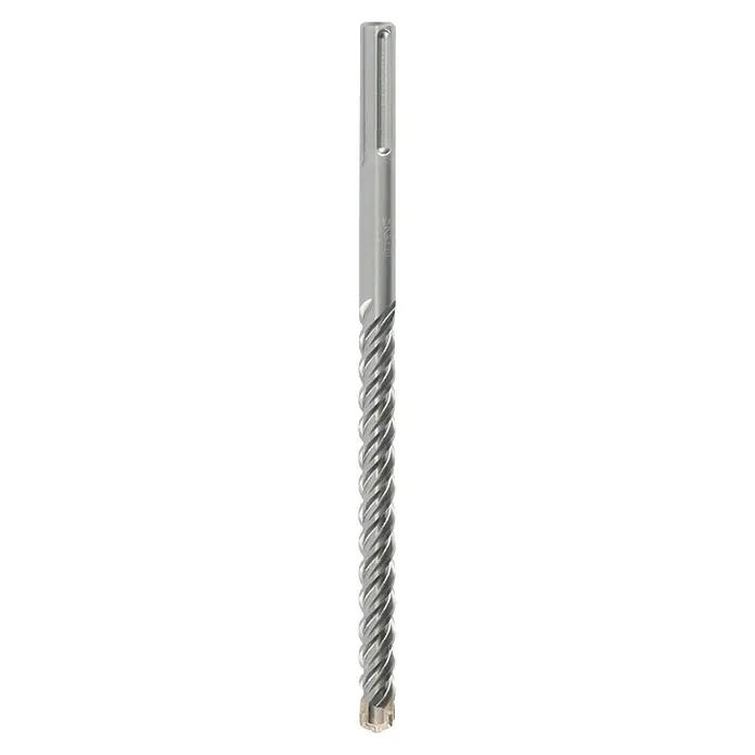 DeWalt Broca para hormigón y mampostería DT60816-QZ - 1 ud., Diámetro de la broca: 20 mm, 200 mm - La imagen muestra una broca con estrías en espiral, utilizada para perforaciones precisas en varios materiales.