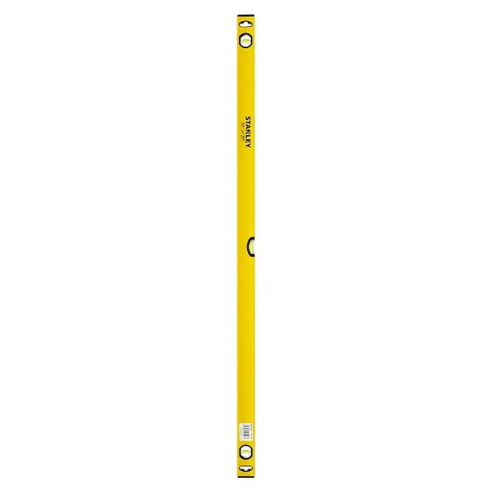 Stanley Nivel de burbuja STHT1-43106 - Aluminio, Amarillo, 120 cm - Nivel de burbuja amarillo con viales para alineación horizontal y vertical precisa, ideal para construcción y proyectos de bricolaje.