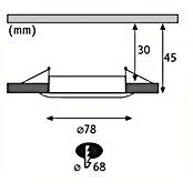 Paulmann Nova Set de focos LED empotrables redondos Coin 3-Stepdim (3 W, Aluminio, 3 ud., Blanco cálido) | BAUHAUS