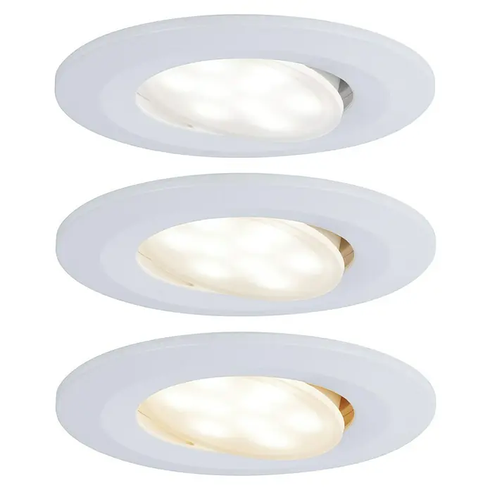Paulmann Downlight empotrable LED redondo Calla White Switch - 5 W, Blanco, Blanco cálido, 1 ud., Fijo (o rígido) - Focos empotrables LED blancos de forma redonda, que emiten luz brillante e ideales para interiores modernos.