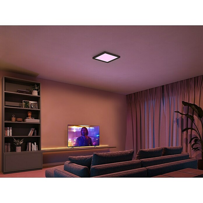 Philips Hue LED-Panel White & Color Ambiance Tento S (10,6 W, L x B x H: 29,5 x 29,5 x 3,5 cm, Schwarz, RGBW) | BAUHAUS