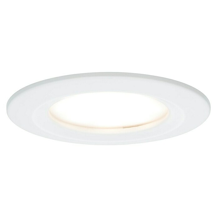 Paulmann Nova Set de focos LED empotrables redondos (Ø x Al: 7,8 x 4,5 cm, Blanco, 3 ud., Blanco cálido) | BAUHAUS