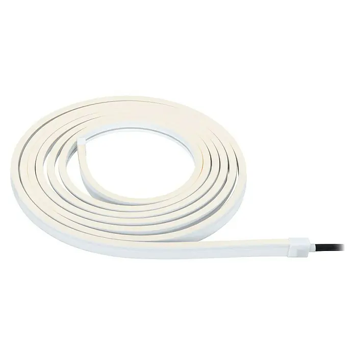 Paulmann Plug & Shine LED-Band Smooth Stripe Outdoor - Länge: 5 m, Lichtfarbe: Warmweiß, 870 lm, 24 V, 26 W - Aufgerolltes, flexibles LED-Neonband zur dekorativen Beleuchtung. Ideal für Innen- und Außenbereiche mit anpassbarer Helligkeit und einfacher Installation.