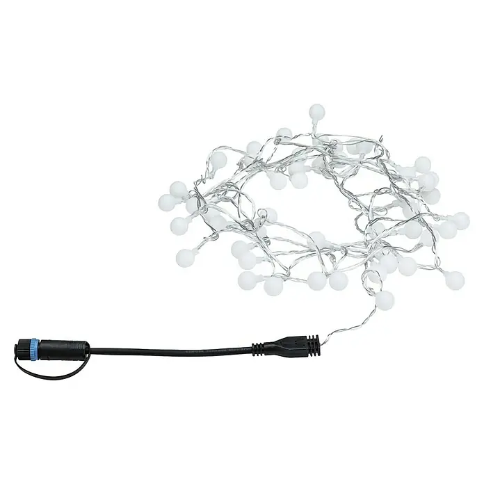 Paulmann Plug & Shine LED-Lichterkette - Außen, Lichtfarbe: Warmweiß, Anzahl Leuchtmittel: 48 Stk., Länge: 5 m - Lichterkette mit kleinen Kugellampen, ideal für stimmungsvolle Dekorationen im Innen- und Außenbereich. Die Lichter sorgen für warmes, gemütliches Licht.