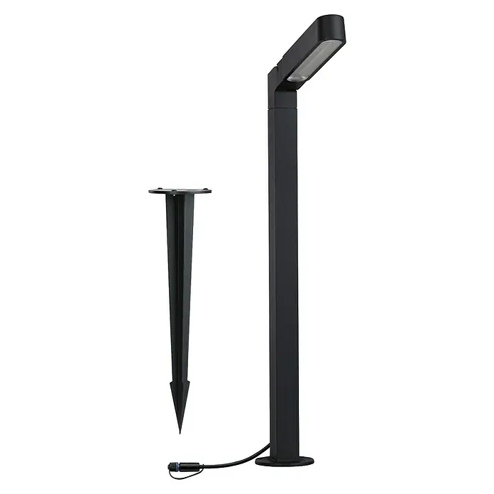 Paulmann Plug & Shine LED-Gartenspot Ito vertikal - 7,5 W, Warmweiß, L x B x H: 30 x 4,7 x 110 cm - Eine moderne, schwarze LED-Wegeleuchte mit robustem Metallfuß. Perfekt für die Beleuchtung von Gärten und Wegen.