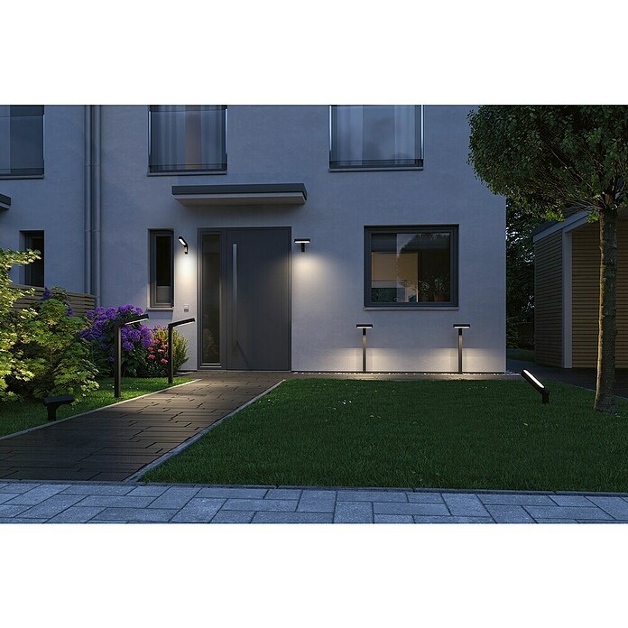Paulmann Plug & Shine Foco LED de jardín Ito Horizontal (7,5 W, Blanco cálido, L x An x Al: 18,8 x 2,7 x 110 cm) | BAUHAUS