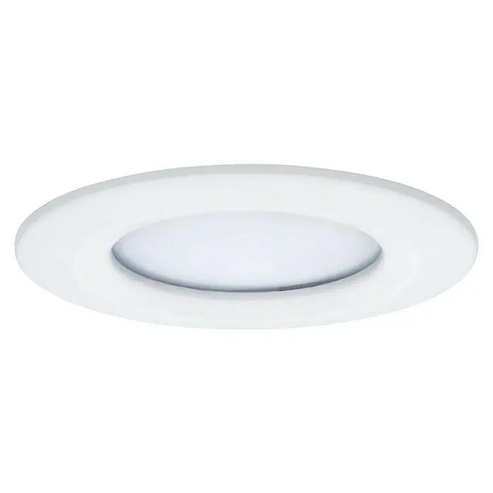 Paulmann Nova LED-Einbauleuchten-Set rund Coin - 3 W, Weiß matt, 3 Stk., Warmweiß - Ein weißes, rundes LED-Panel für die Deckenmontage, ideal für moderne Innenräume und energieeffiziente Beleuchtung.
