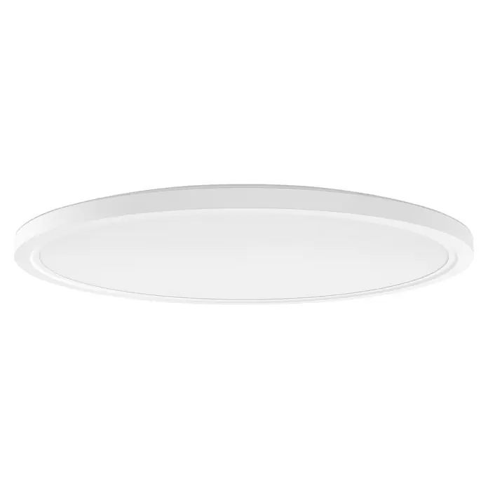 Philips Hue LED-Panel rund White Ambiance Tento XL - 25 W, Ø x H: 54,2 x 3,56 cm, Weiß, Kaltweiß - Eine runde, weiße Deckenleuchte mit sanftem Licht. Minimalistisches Design für moderne Innenräume, sorgt für eine angenehme Atmosphäre.