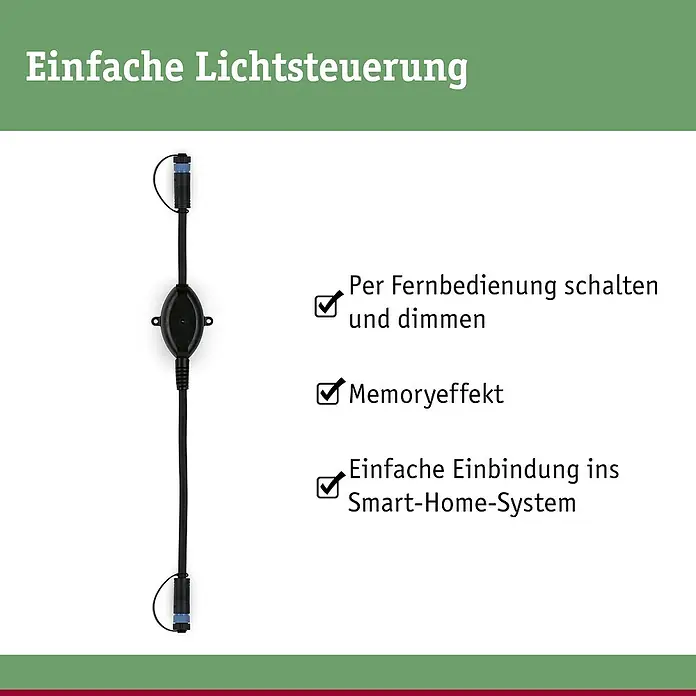 Paulmann Plug & Shine Dämmerungssensor Twilight - Kabellänge: 0,46 cm - Intelligente Lichtsteuerung mit Fernbedienung, Memoryeffekt und einfacher Integration ins Smart-Home-System.