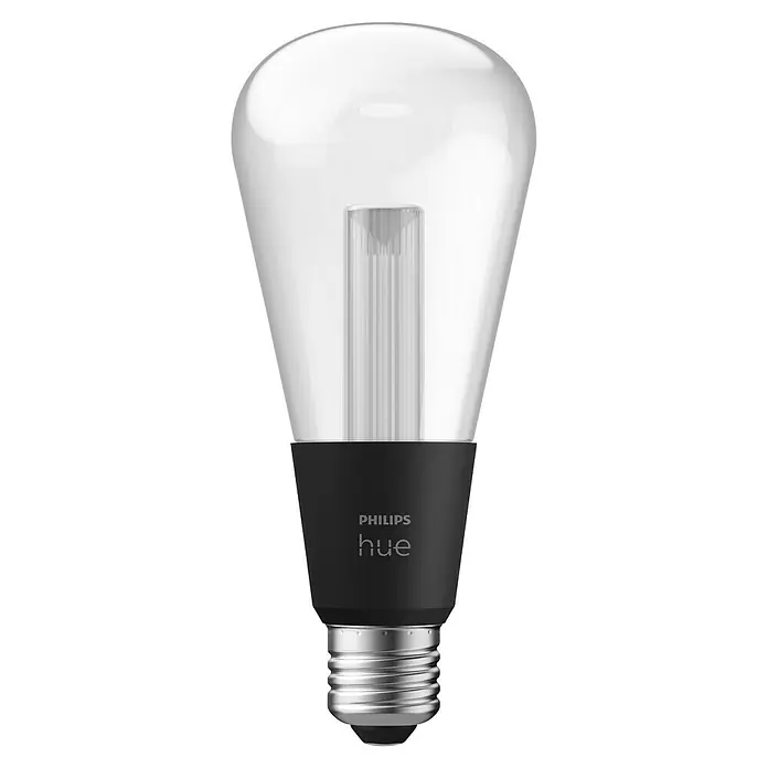 Philips Hue Smart-LED-Lampe Waca Lightguide Edison - E27, Dimmbar, RGBW, 500 lm, 6,8 W, 1 Stk. - Die Philips Hue Filament ST64 Lampe mit stilvollem Design und intelligenter Beleuchtung für Ihr Zuhause, individuell anpassbar und energieeffizient.