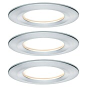 Paulmann Nova Set de focos LED empotrables redondos (Ø x Al: 7,8 x 4,5 cm, Aluminio, 3 ud., Blanco cálido) | BAUHAUS