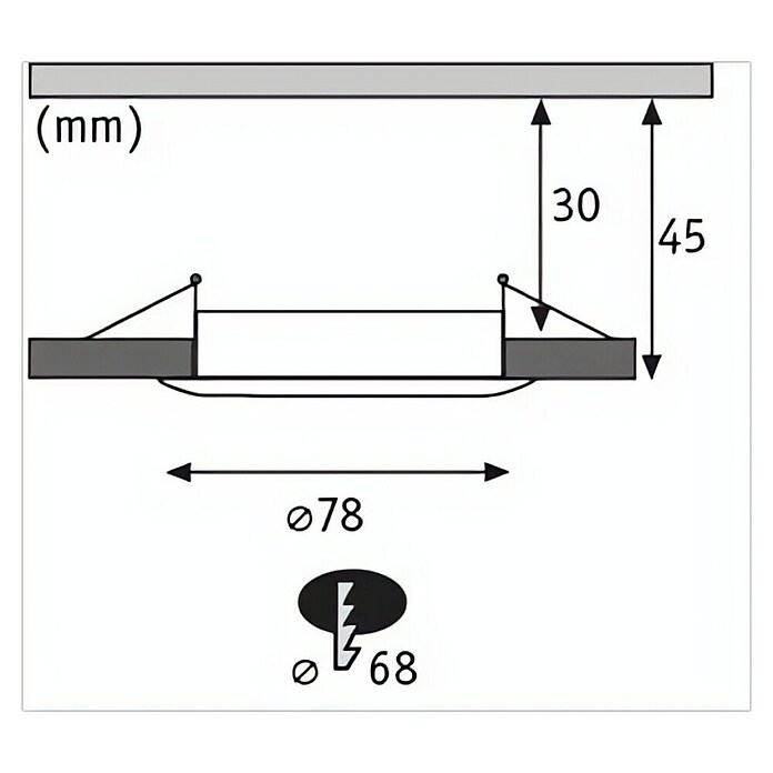 Paulmann Nova Set de focos LED empotrables redondos (Ø x Al: 7,8 x 4,5 cm, Blanco, 3 ud., Blanco cálido) | BAUHAUS