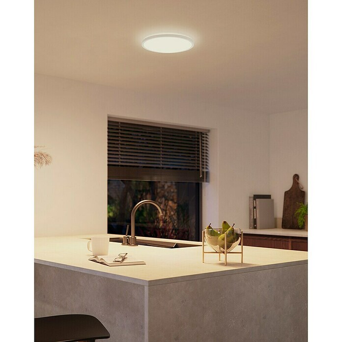 Philips Hue LED-Panel rund White Tento S (16,6 W, Ø x H: 29,1 x 3,2 cm, Weiß, Warmweiß) | BAUHAUS