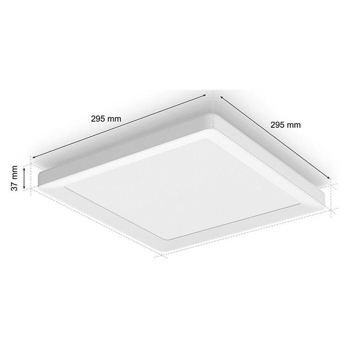 Philips Hue LED-Panel White Ambiance Tento S (10,6 W, L x B x H: 29,5 x 29,5 x 3,5 cm, Weiss, Kaltweiß) | BAUHAUS