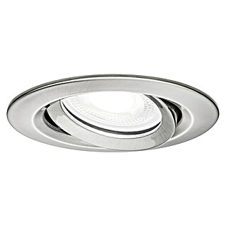 Paulmann Nova Downlight empotrable LED redondo Nova Plus regulable (6 W, Ø x Al: 9,3 x 9,3 cm, Color de luz: Blanco neutro, 1 ud., Con bombillas, Hierro cepillado)