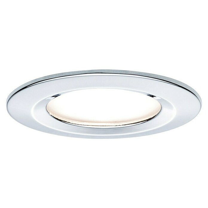 Paulmann Nova Set de focos LED empotrables redondos Coin 3-Stepdim (3 W, Cromo, 3 ud., Blanco cálido) | BAUHAUS