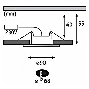 Paulmann Downlight empotrable LED redondo BBC (5 W, Blanco, Blanco neutro, 1 ud., Fijo (o rígido)) | BAUHAUS