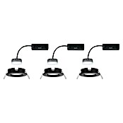 Paulmann Nova Set de focos LED empotrables redondos (Ø x Al: 7,8 x 4,5 cm, Negro, 3 ud., Blanco cálido) | BAUHAUS