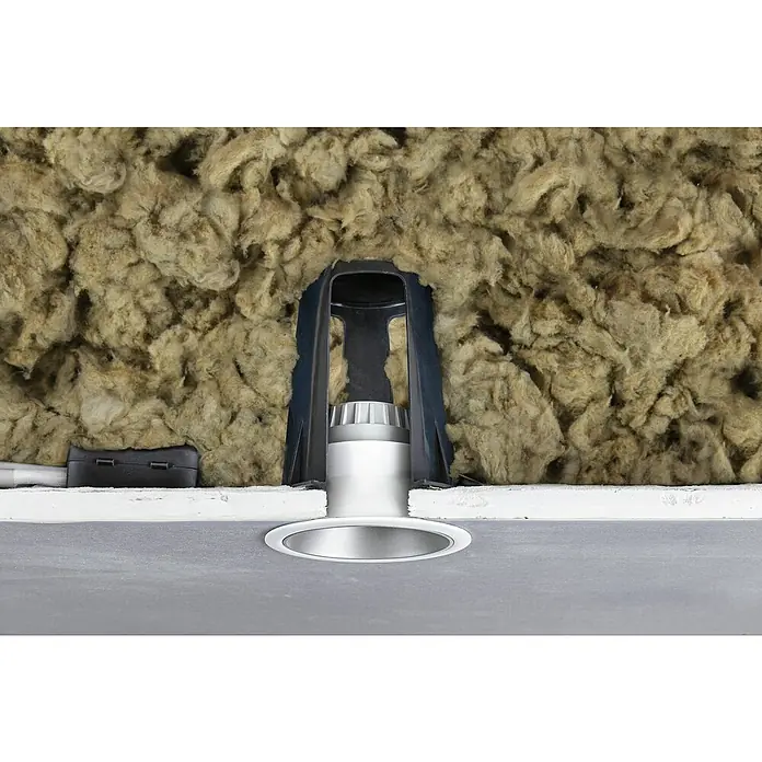 Paulmann Abstandhalter Einbaustrahler - 10 Stk., Höhe: 6 cm, Farbe: Schwarz - Deckeneinbaustrahler mit Isolierung für energieeffiziente Beleuchtung.