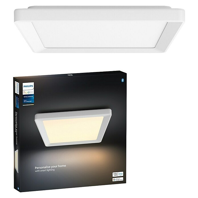 Philips Hue LED-Panel White Ambiance Tento S (10,6 W, L x B x H: 29,5 x 29,5 x 3,5 cm, Weiss, Kaltweiß) | BAUHAUS