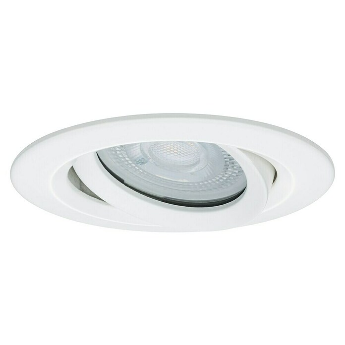 Paulmann Nova Downlight empotrable LED redondo Nova Plus regulable (6 W, Ø x Al: 9,3 x 9,5 cm, Color de luz: Blanco neutro, 1 ud., Con bombillas, Blanco) | BAUHAUS