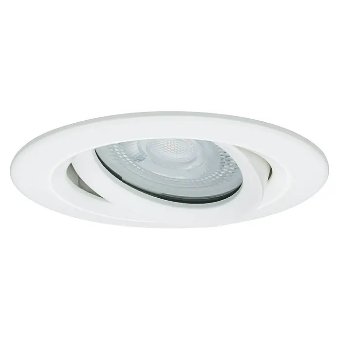 Paulmann Nova LED-Einbauleuchte rund Plus - 6 W, Ø x H: 9,3 x 9,5 cm, Lichtfarbe: Neutralweiß, 1 Stk., Mit Leuchtmittel, Weiß - Weißer, runder LED-Deckeneinbaustrahler mit verstellbarem Leuchtkopf für flexible Beleuchtung und modernes Design. Ideal für Wohn- und Geschäftsräume.