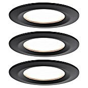 Paulmann Nova Set de focos LED empotrables redondos (Ø x Al: 7,8 x 4,5 cm, Negro, 3 ud., Blanco cálido) | BAUHAUS