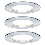 Paulmann Nova Set de focos LED empotrables redondos Coin 3-Stepdim (3 W, Aluminio, 3 ud., Blanco cálido) | BAUHAUS