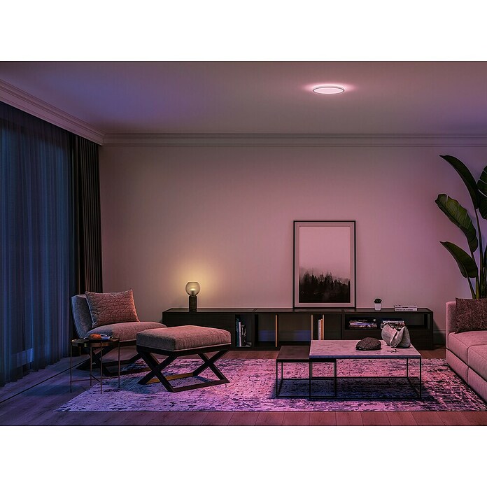 Philips Hue LED-Panel rund Tento (25 W, Ø x H: 29,1 x 3,2 cm, Weiß, RGBW) | BAUHAUS