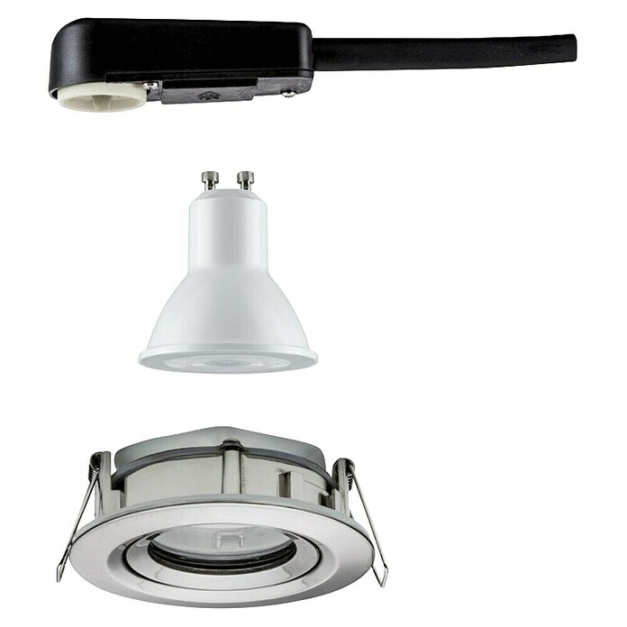 Paulmann Nova LED okrogla vgradna svetilka Plus  (6 W, Ø x V: 9,3 x 9,3 cm, Barva svetlobe: Nevtralno bela, 1 kos, Z žarnico) | Vgradni žarometi | Reflektorji in žarometi | Svetila | Elektro in svetila | Izdelki | BAUHAUS