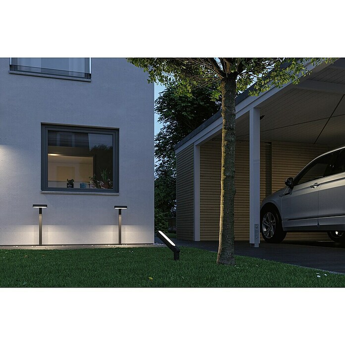 Paulmann Plug & Shine Foco LED de jardín Ito Horizontal (7,5 W, Blanco cálido, L x An x Al: 18,8 x 2,7 x 110 cm) | BAUHAUS