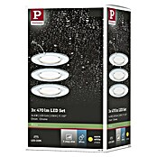Paulmann Nova Set de focos LED empotrables redondos Coin 3-Stepdim (3 W, Cromo, 3 ud., Blanco cálido) | BAUHAUS