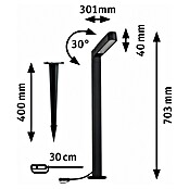 Paulmann Plug & Shine Foco LED de jardín Ito Vertical (7,5 W, Blanco cálido, L x An x Al: 30 x 4,7 x 110 cm) | BAUHAUS