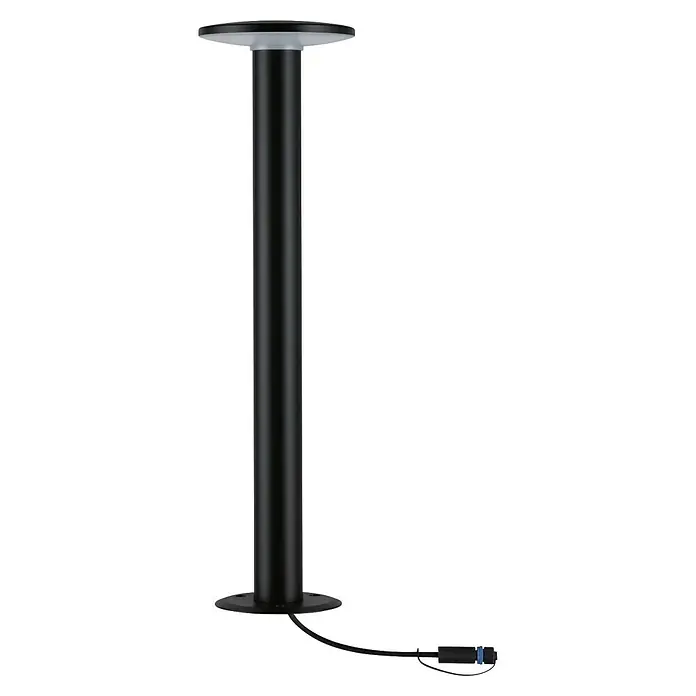 Paulmann Plug & Shine LED-Außenleuchte Plate - 5,5 W, RGBW, IP44, Farbtemperatur: 3.000 K - Die moderne Außenleuchte aus schwarzem Metall mit rundem Lampenschirm ist ideal für die Beleuchtung von Wegen und Gärten.