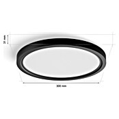 Philips Hue LED-Panel rund Tento WA (16,6 W, Ø x H: 29,1 x 3,2 cm, Schwarz, Kaltweiß) | BAUHAUS