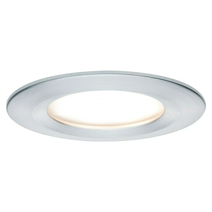 Paulmann Nova Set de focos LED empotrables redondos (Ø x Al: 7,8 x 4,5 cm, Aluminio, 3 ud., Blanco cálido) | BAUHAUS