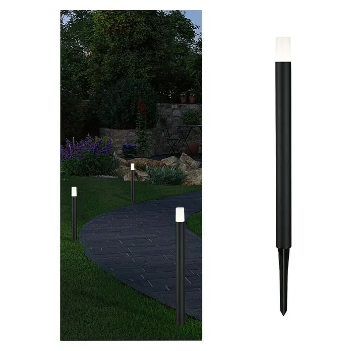 Paulmann Plug & Shine LED-Wegeleuchte Flarea - Schwarz, Höhe: 60 cm, Warmweiß - Gartenweg beleuchtet mit modernen Pollerleuchten. Das schlichte Design der Leuchten fügt sich nahtlos in die Gartenlandschaft ein und sorgt für Sicherheit.