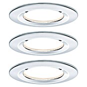 Paulmann Nova Set de focos LED empotrables redondos Coin 3-Stepdim (3 W, Cromo, 3 ud., Blanco cálido) | BAUHAUS