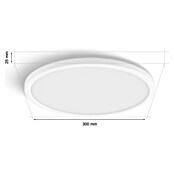 Philips Hue LED-Panel rund White Tento S (16,6 W, Ø x H: 29,1 x 3,2 cm, Weiß, Warmweiß) | BAUHAUS