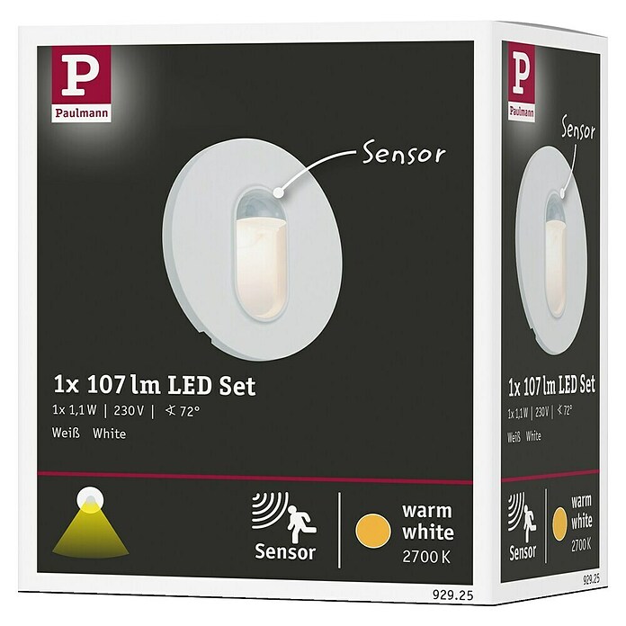 Paulmann LED-Einbauleuchte (2,7 W, Weiß, L x B: 7,8 x 7,8 cm, Rund)