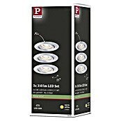Paulmann LED-Einbauleuchten-Set (3 x 4 W, Aluminium gebürstet, Durchmesser: 6,5 cm)